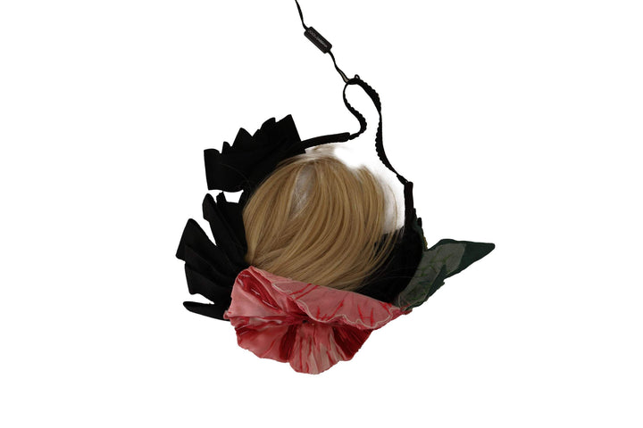 Dolce & Gabbana Black Silk White Hair Parrucchiera Diadem Headband Dolce & Gabbana, feed-1, Headbands - Women - Accessories, Multicolor at SEYMAYKA