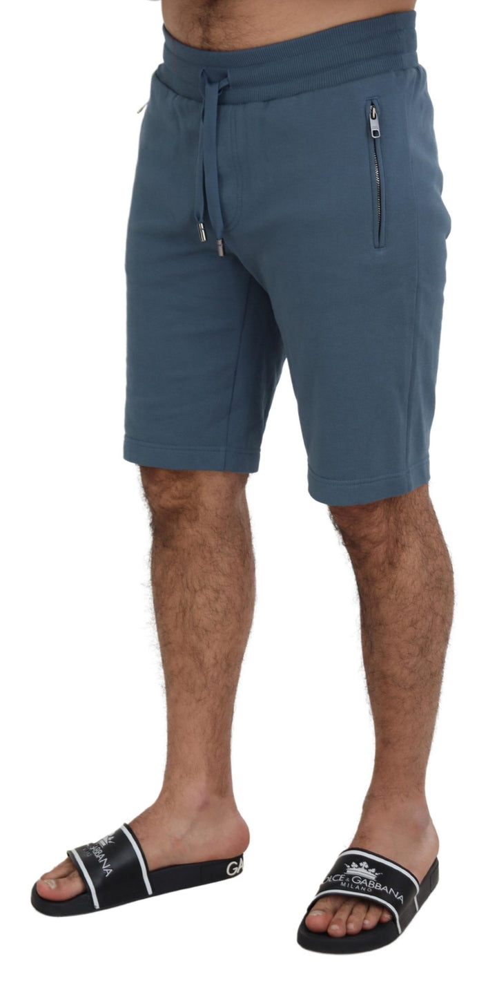 Dolce & Gabbana Blue Cotton Bermuda Casual s Shorts