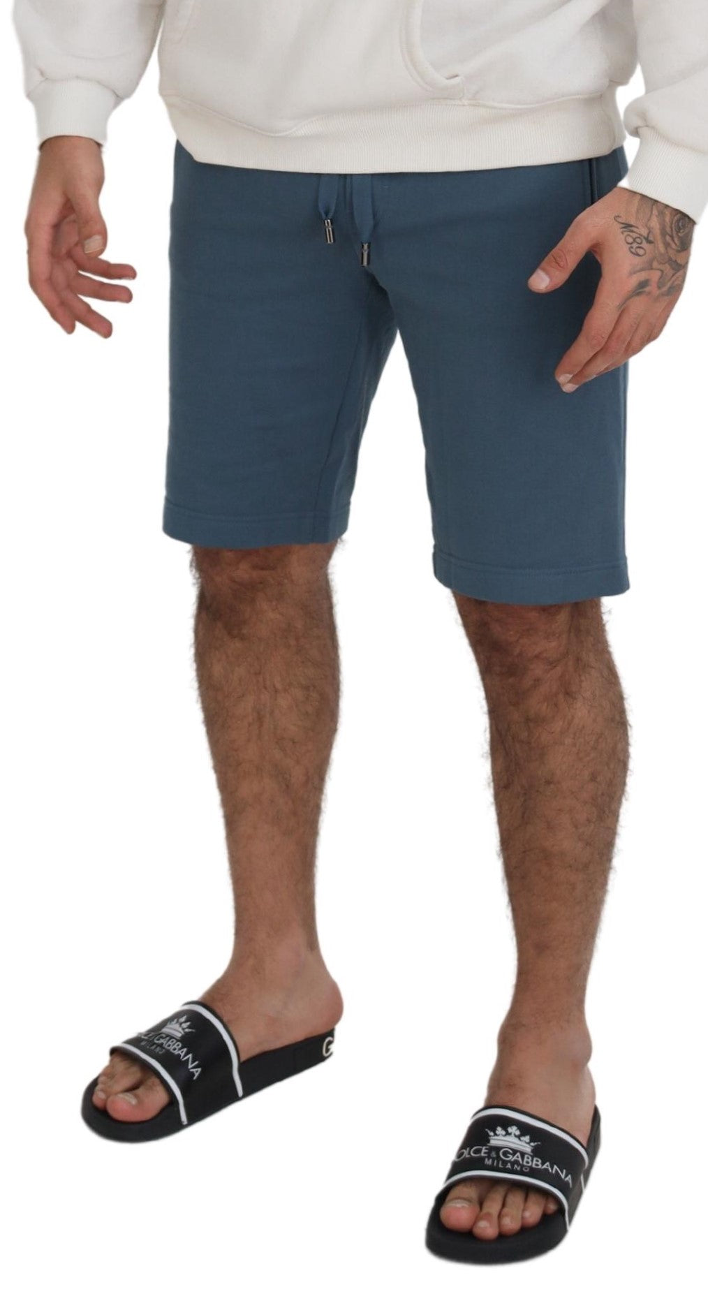 Dolce & Gabbana Blue Cotton Bermuda Casual s Shorts