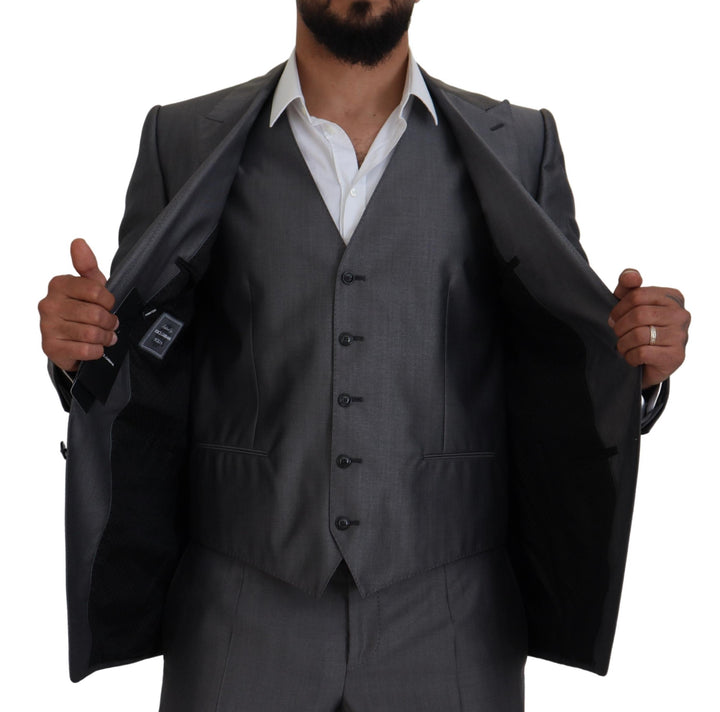 Dolce & Gabbana Gray SICILIA 3 Piece Slim Fit Suit