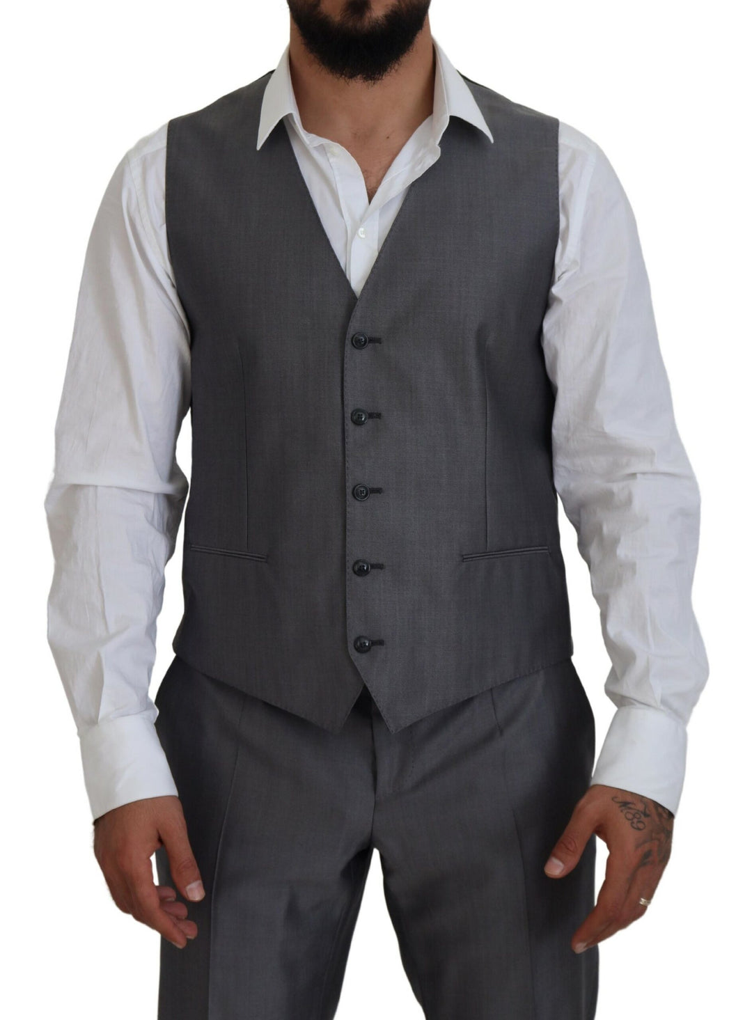Dolce & Gabbana Gray SICILIA 3 Piece Slim Fit Suit