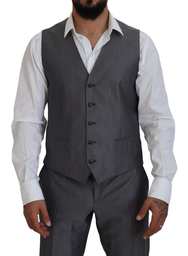 Dolce & Gabbana Gray SICILIA 3 Piece Slim Fit Suit