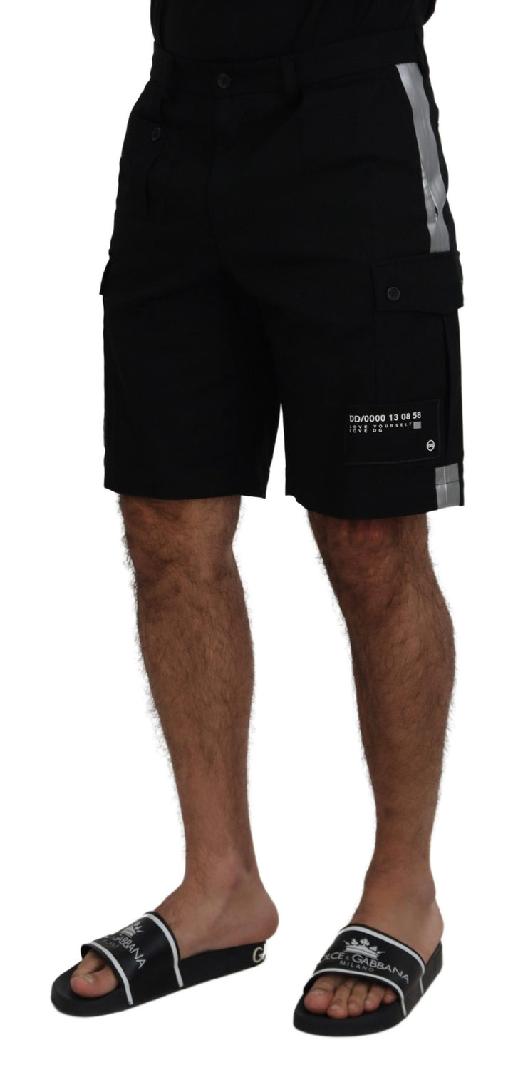 Dolce & Gabbana Black Bermuda Cargo Casual Shorts