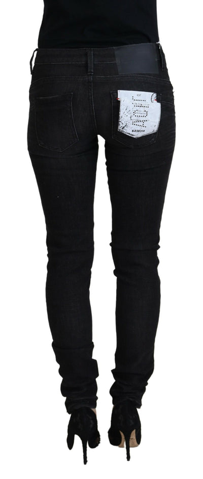 Black Cotton Slim Fit Women Casual Denim Jeans