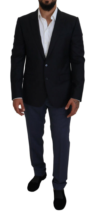 Dolce & Gabbana Dark Blue Coat Jacket Martini Blazer