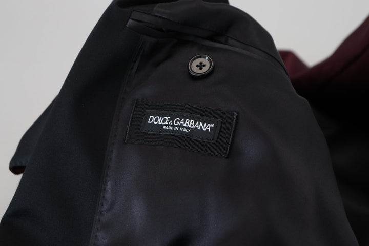 Dolce & Gabbana Bordeaux Polyester Double Breasted Jacket