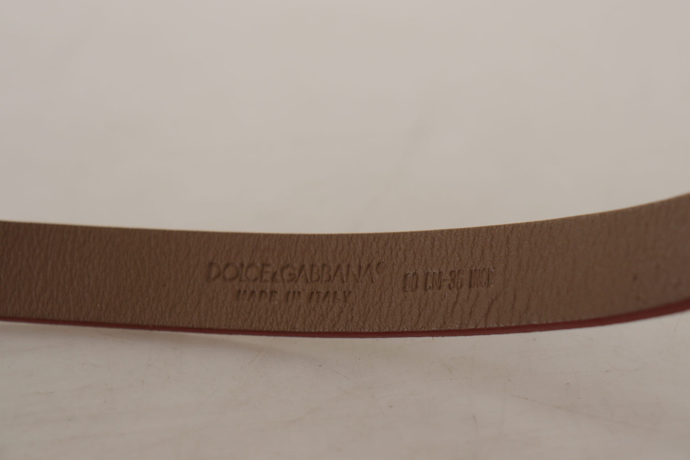 Dolce & Gabbana Brown Logo Engraved Metal Waist Buckle Belt