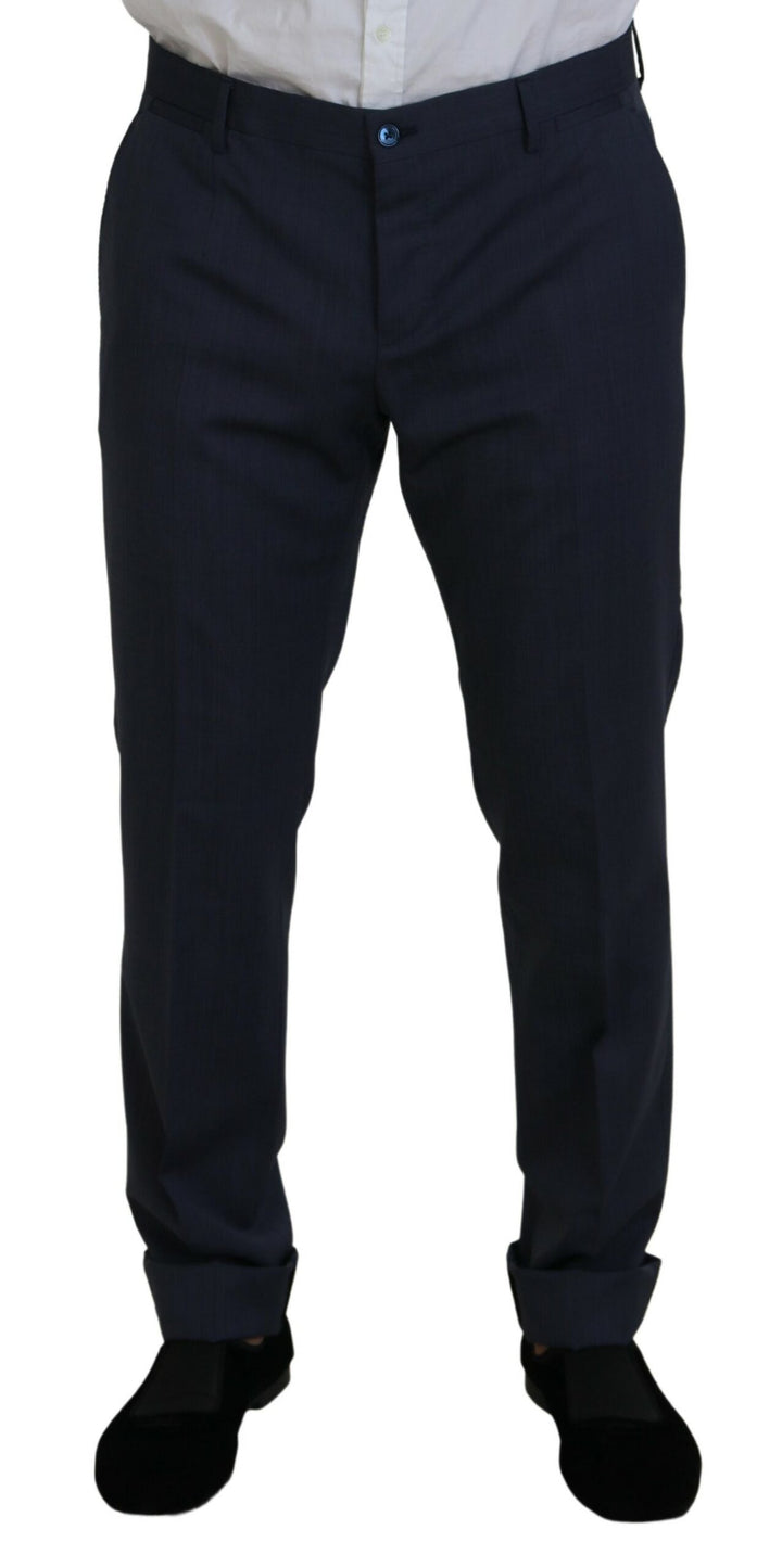 Dolce & Gabbana Blue Wool MARTINI 3 Piece Slim Fit Suit