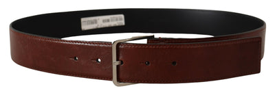 Dolce & Gabbana Bordeaux Calf Patent Leather Logo Waist Buckle Belt