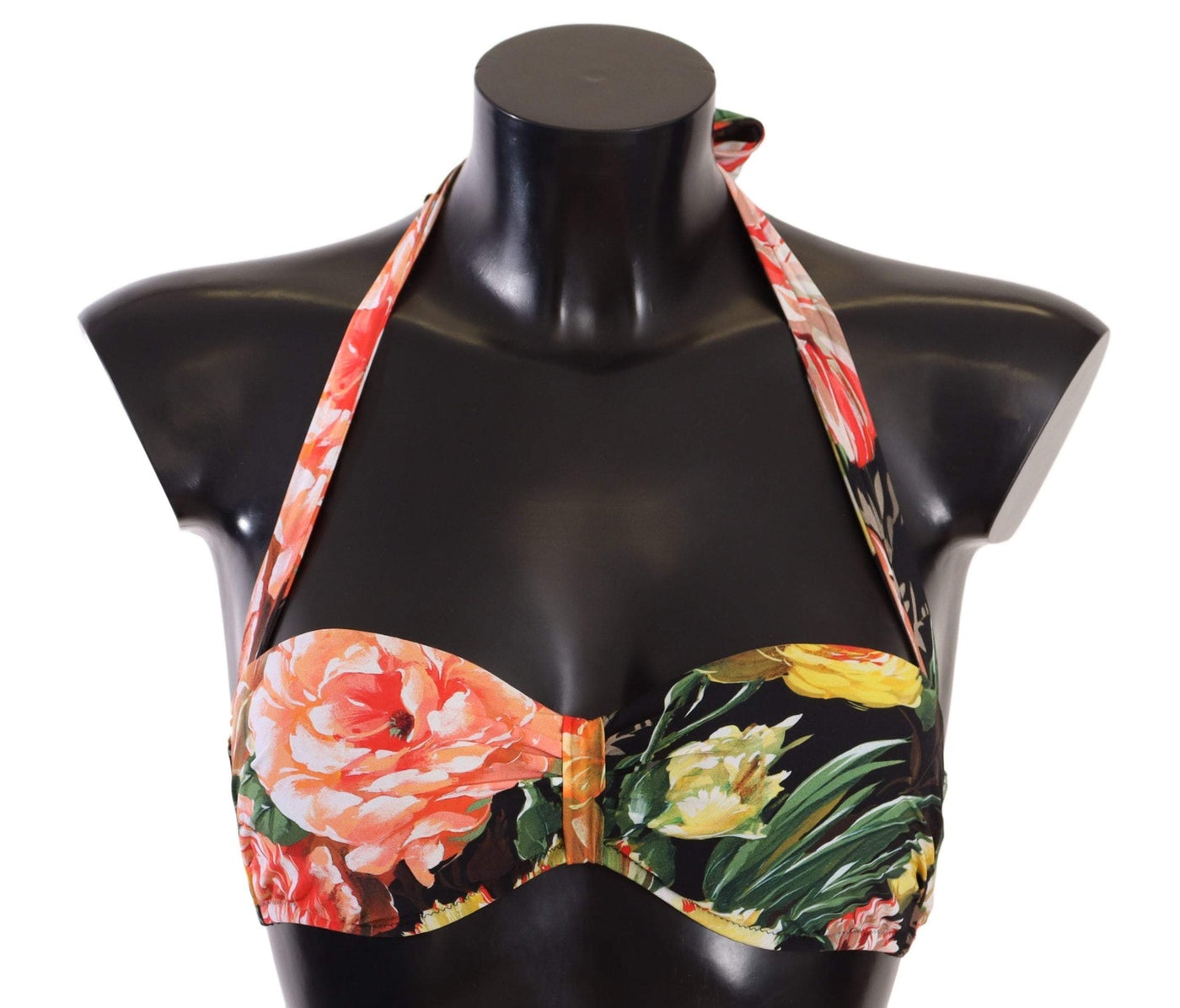 Dolce & Gabbana Multicolor Floral Print Swimsuit Bikini Top Swimwear Dolce & Gabbana, feed-1, IT1 | XS, IT2 | S, Multicolor, Swimwear - Women - Clothing at SEYMAYKA