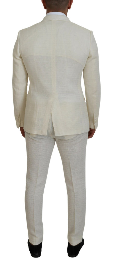 Dolce & Gabbana White Double Breasted 2 Piece TAORMINA Suit