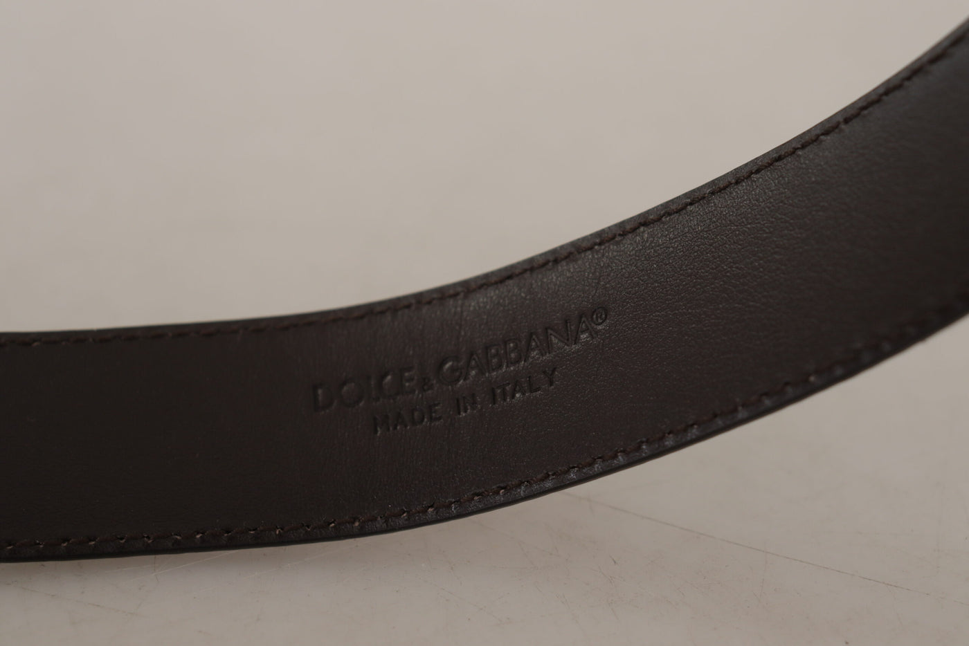 Dolce & Gabbana Brown Amore Animal Print Exotic Leather Logo Buckle Belt