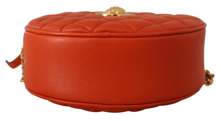 Versace Red Nappa Leather Medusa Round Crossbody Bag Crossbody Bags - Women - Bags, feed-1, Red, Shoulder Bags - Women - Bags, Versace, Women - New Arrivals at SEYMAYKA
