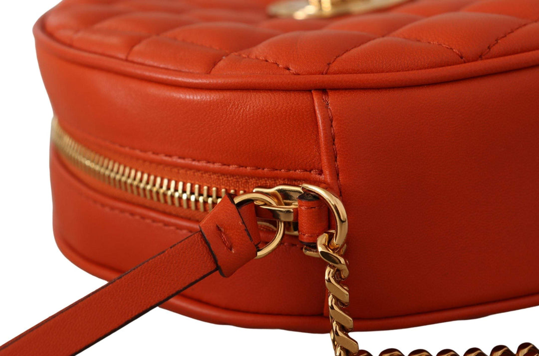 Versace Red Nappa Leather Medusa Round Crossbody Bag Crossbody Bags - Women - Bags, feed-1, Red, Shoulder Bags - Women - Bags, Versace, Women - New Arrivals at SEYMAYKA