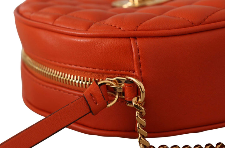Versace Red Nappa Leather Medusa Round Crossbody Bag Crossbody Bags - Women - Bags, feed-1, Red, Shoulder Bags - Women - Bags, Versace, Women - New Arrivals at SEYMAYKA