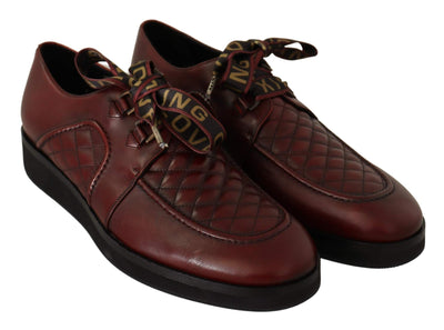 Dolce & Gabbana Red Leather Lace Up Dress Formal Shoes #men, Dolce & Gabbana, EU43/US10, feed-agegroup-adult, feed-color-Red, feed-gender-male, Formal - Men - Shoes, Red at SEYMAYKA