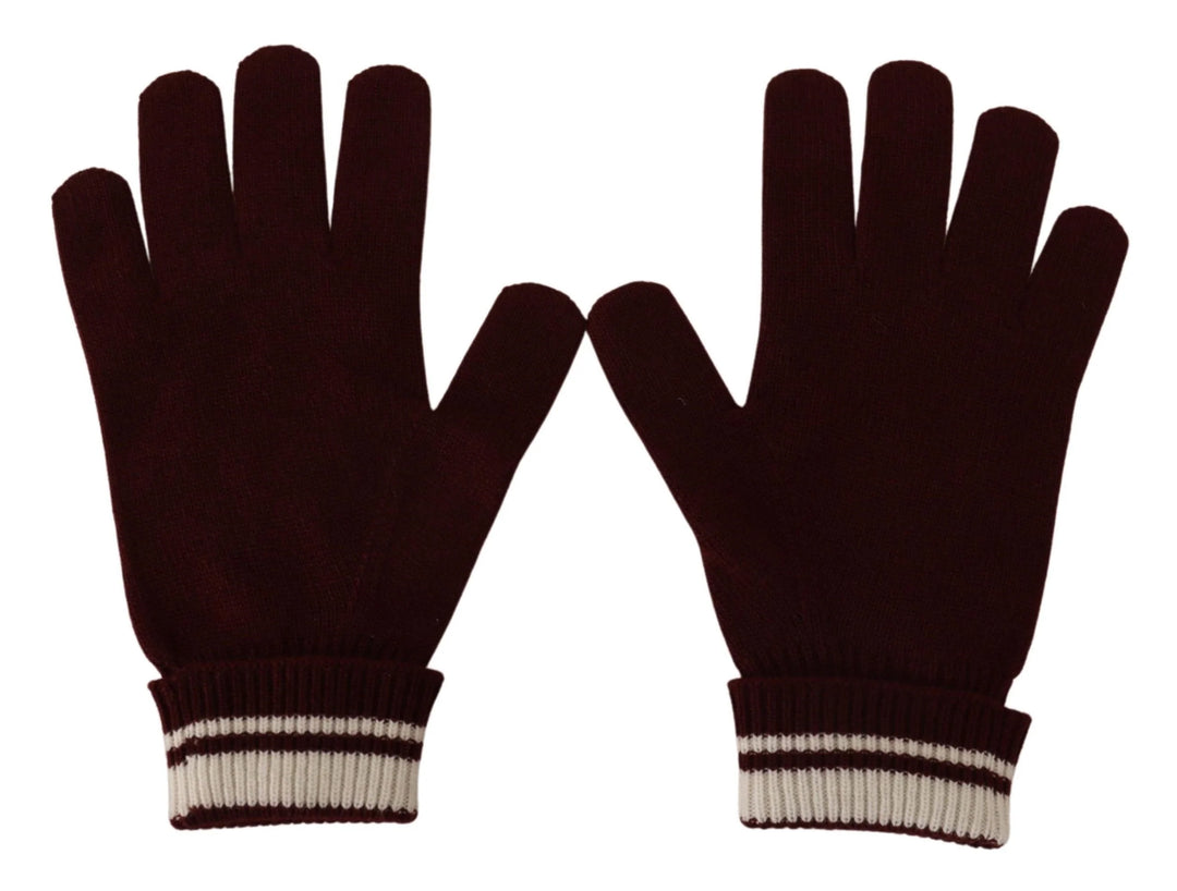 Dolce & Gabbana Red White D&G Logo Crown Cashmere Gloves #men, 5|M, 7 | S, 8, 9|L, Dolce & Gabbana, feed-agegroup-adult, feed-color-Red, feed-gender-male, Gloves - Men - Accessories, Red at SEYMAYKA