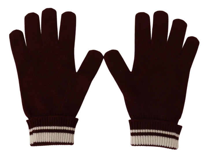 Dolce & Gabbana Red White D&G Logo Crown Cashmere Gloves #men, 5|M, 7 | S, 8, 9|L, Dolce & Gabbana, feed-agegroup-adult, feed-color-Red, feed-gender-male, Gloves - Men - Accessories, Red at SEYMAYKA