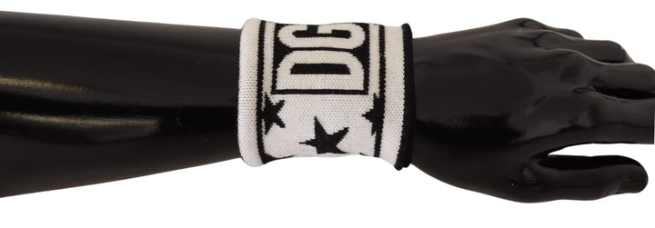 Dolce & Gabbana White Black Wool Logo #DGMILLENNIALS Wristband #men, Dolce & Gabbana, feed-agegroup-adult, feed-color-White, feed-gender-male, Gloves - Men - Accessories, White at SEYMAYKA