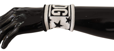 Dolce & Gabbana White Black Wool Logo #DGMILLENNIALS Wristband #men, Dolce & Gabbana, feed-agegroup-adult, feed-color-White, feed-gender-male, Gloves - Men - Accessories, White at SEYMAYKA
