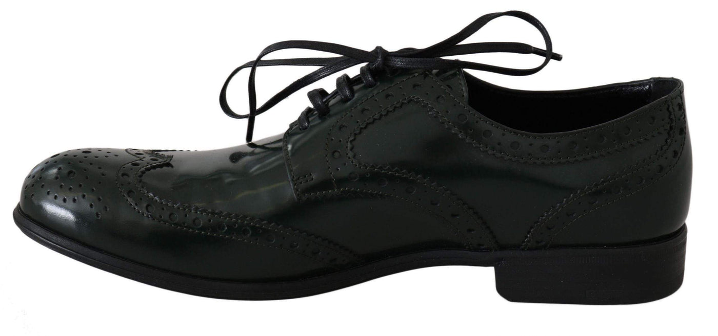 Dolce & Gabbana Green Leather Broque Oxford Wingtip Shoes #women, Boots - Women - Shoes, Brand_Dolce & Gabbana, Catch, Category_Shoes, Dolce & Gabbana, EU35/US4.5, EU36/US5.5, EU37.5/US7, feed-agegroup-adult, feed-color-green, feed-gender-female, feed-size-US4.5, feed-size-US5.5, feed-size-US7, Gender_Women, Green, Kogan, Shoes - New Arrivals at SEYMAYKA
