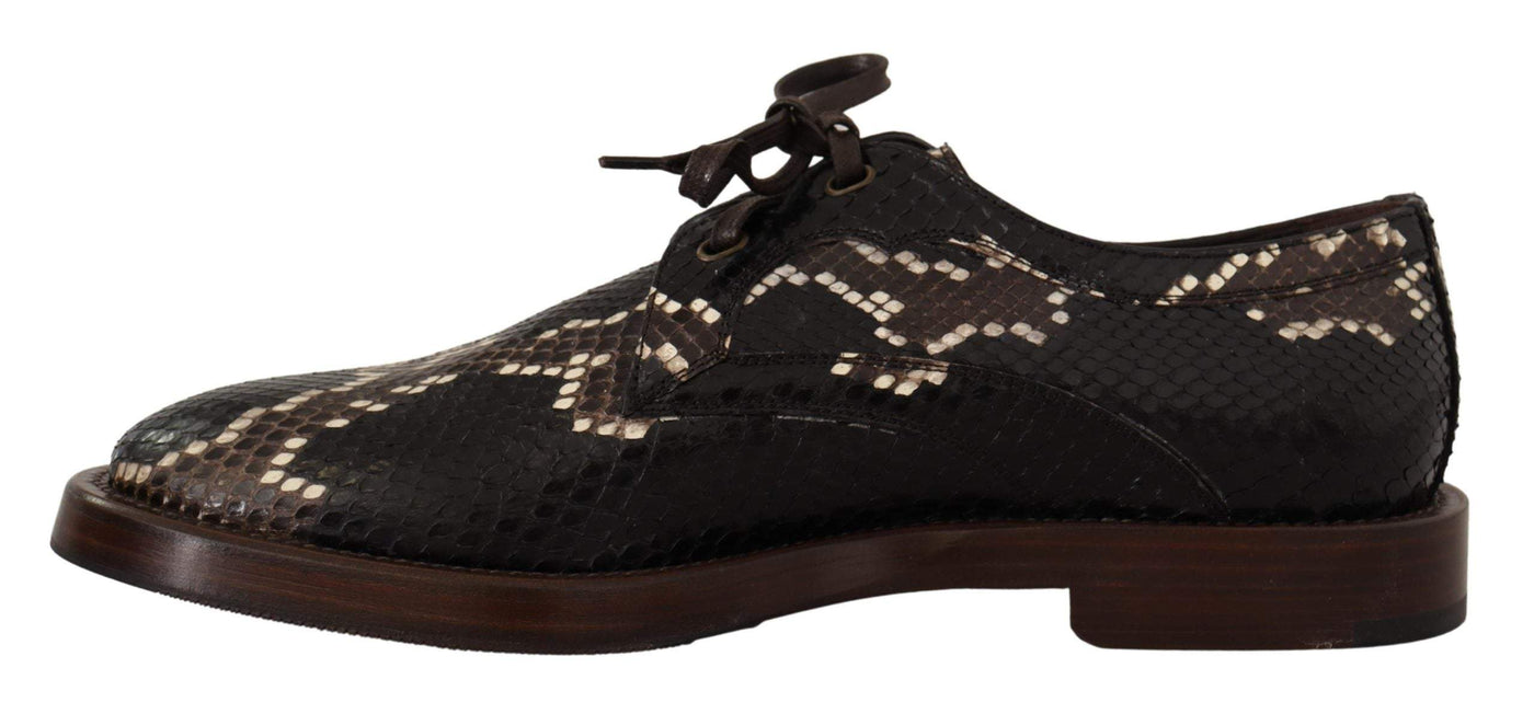 Dolce & Gabbana Brown Derby Exotic Leather  Shoes #men, Brown, Dolce & Gabbana, EU44/US11, feed-1, Formal - Men - Shoes at SEYMAYKA