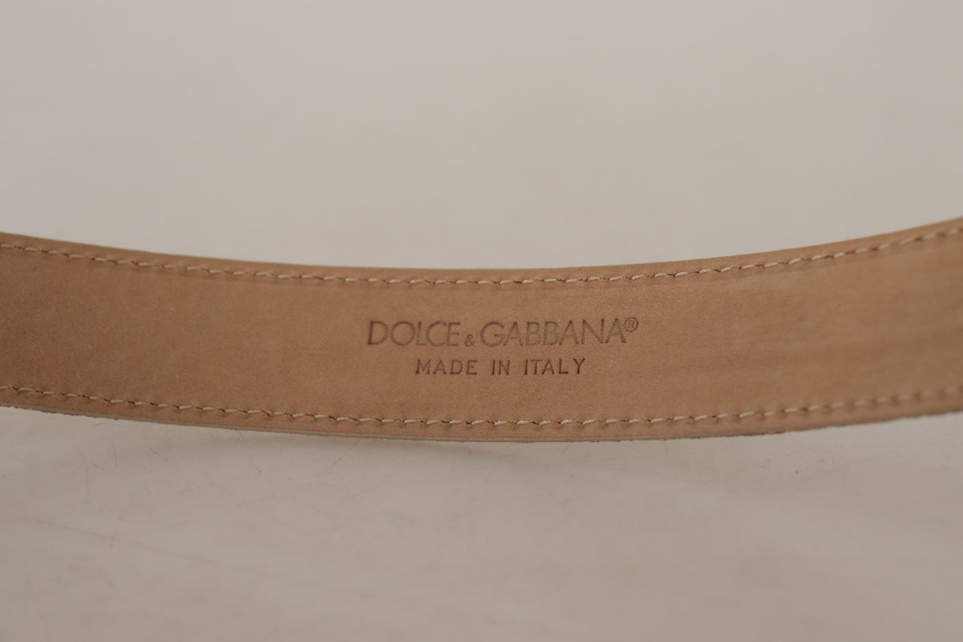 Dolce & Gabbana Rose Pink Jacquard DG Logo Gold Metal Buckle Belt