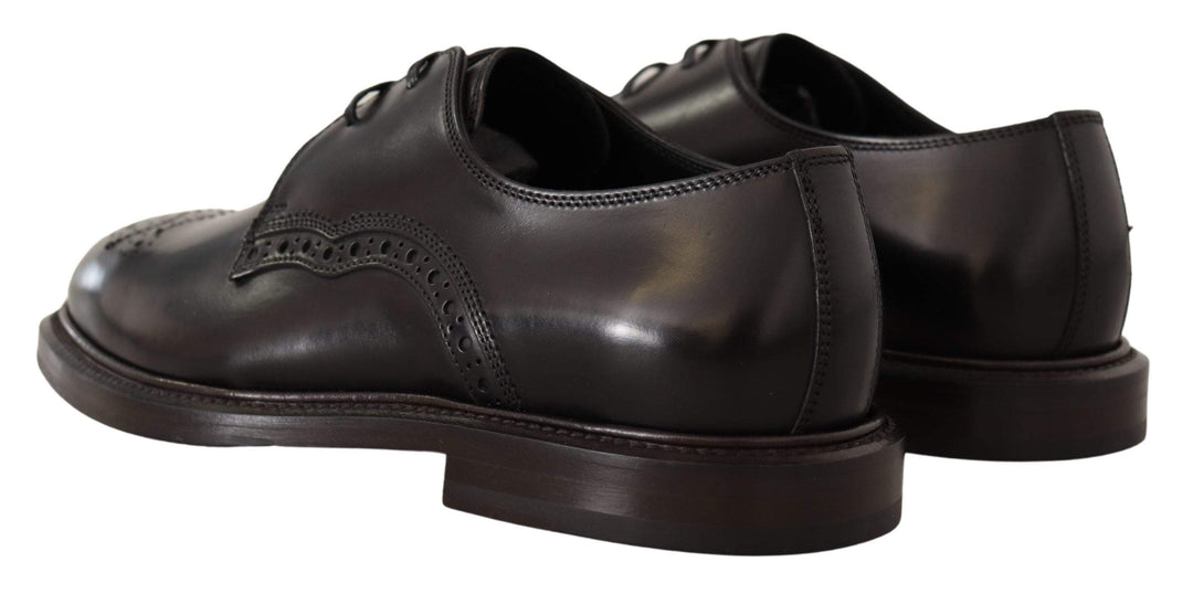 Dolce & Gabbana Black Leather Dress Formal Derby #men, Black, Dolce & Gabbana, EU39/US6, feed-1, Formal - Men - Shoes at SEYMAYKA