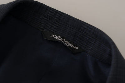 Dolce & Gabbana Dark Blue Cotton Formal 3 Piece MARTINI Suit