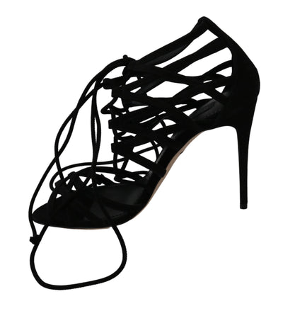 Dolce & Gabbana Strap Stilettos  Sandal Black, Dolce & Gabbana, EU36/US5.5, feed-1, Sandals - Women - Shoes, Shoes - New Arrivals at SEYMAYKA