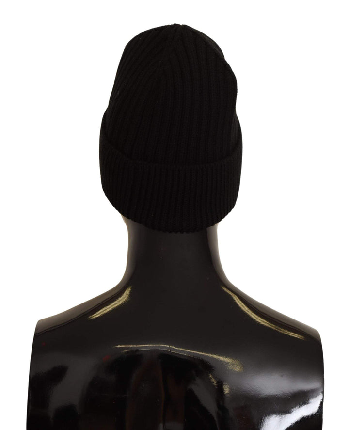 Dolce & Gabbana Black Wool Knit Women Winter Hat Black, Dolce & Gabbana, feed-agegroup-adult, feed-color-Black, feed-gender-female, Hats - Women - Accessories at SEYMAYKA