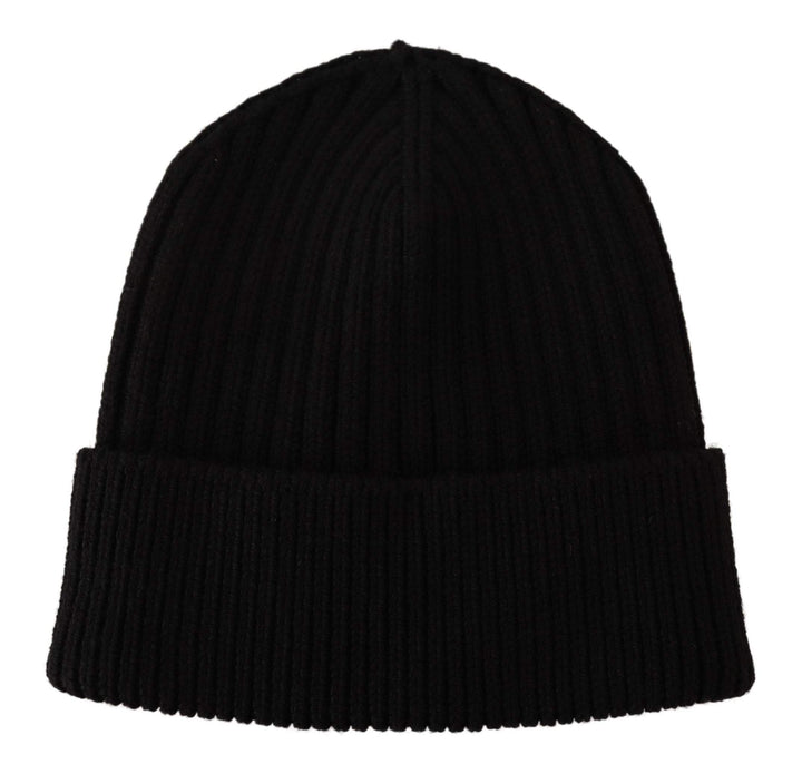 Dolce & Gabbana Black Wool Knit Women Winter Hat Black, Dolce & Gabbana, feed-agegroup-adult, feed-color-Black, feed-gender-female, Hats - Women - Accessories at SEYMAYKA