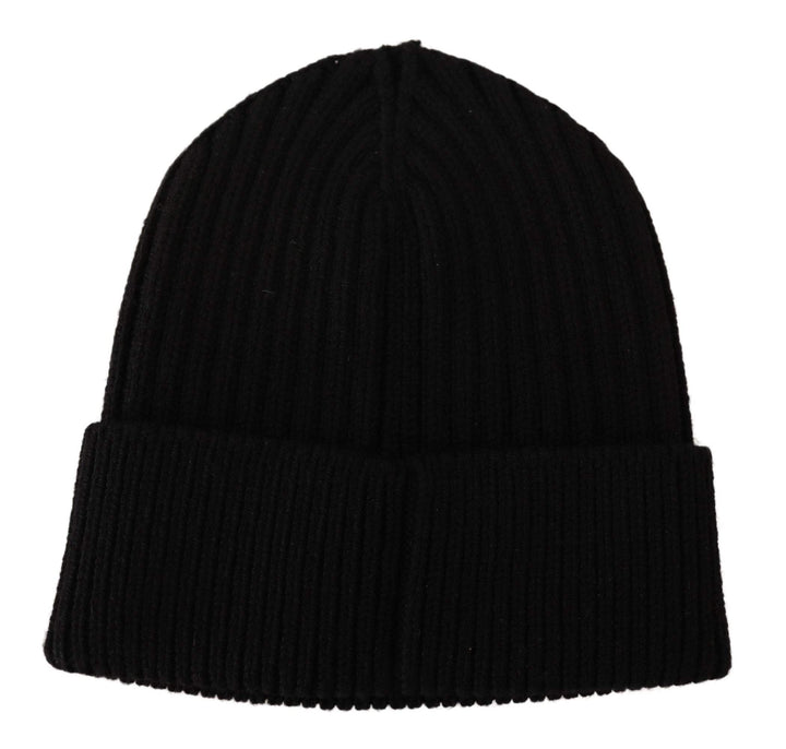 Dolce & Gabbana Black Wool Knit Women Winter Hat Black, Dolce & Gabbana, feed-agegroup-adult, feed-color-Black, feed-gender-female, Hats - Women - Accessories at SEYMAYKA