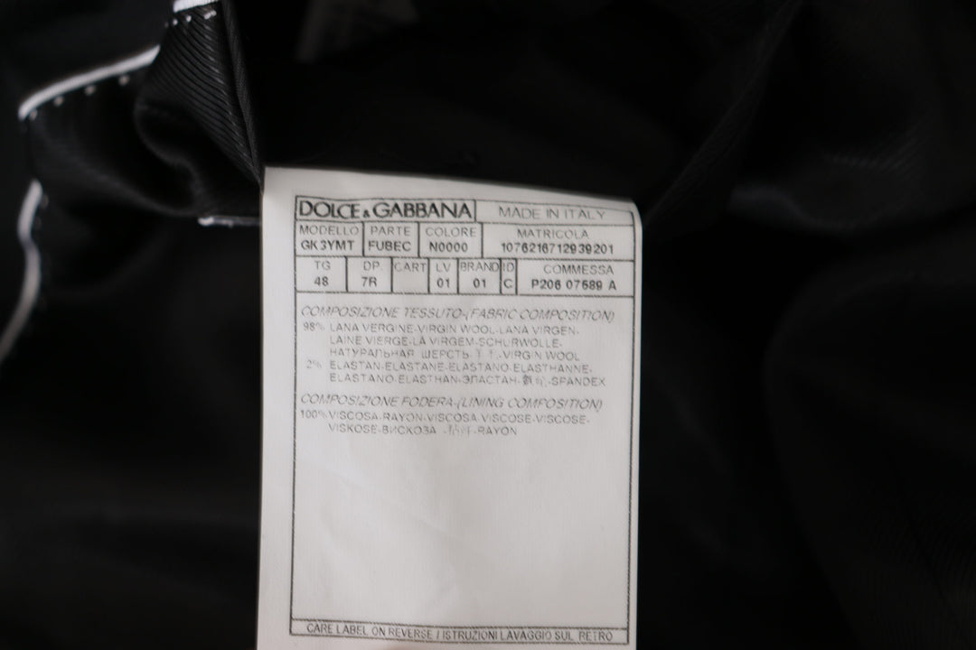 Dolce & Gabbana Black Jacket Vest 2 Piece MARTINI Blazer