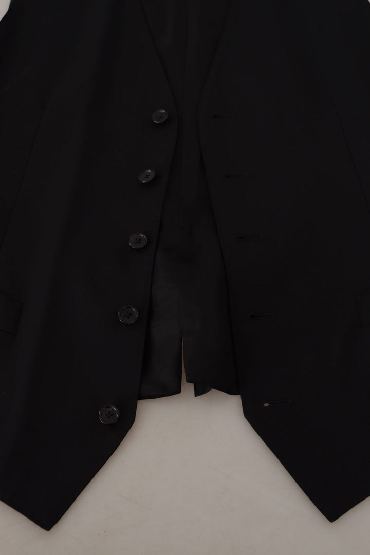 Dolce & Gabbana Black Jacket Vest 2 Piece MARTINI Blazer