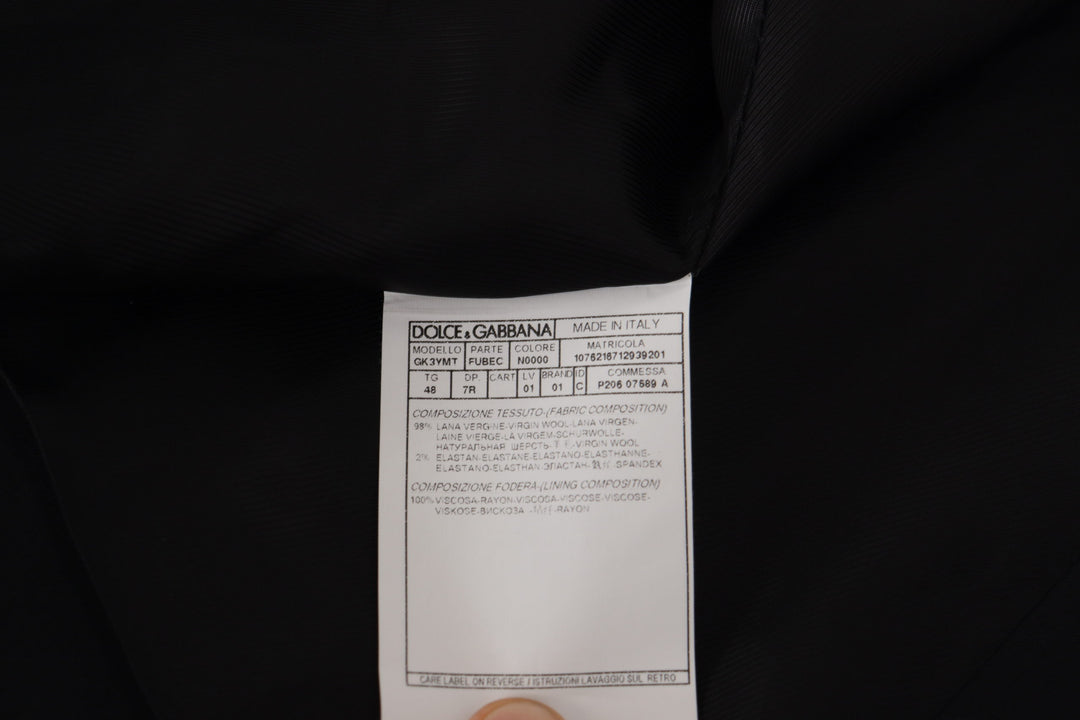 Dolce & Gabbana Black Jacket Vest 2 Piece MARTINI Blazer