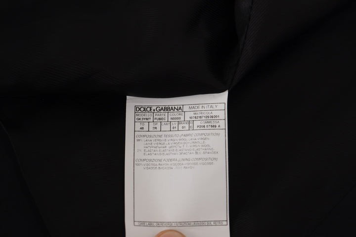 Dolce & Gabbana Black Jacket Vest 2 Piece MARTINI Blazer