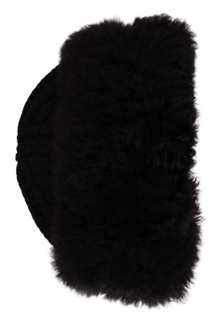 Dolce & Gabbana Black Cashmere Fur Women Beanie Women Hat 57 cm|S, Black, Dolce & Gabbana, feed-agegroup-adult, feed-color-Black, feed-gender-female, Hats - Women - Accessories at SEYMAYKA