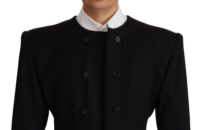 Dolce & Gabbana Black Wool Double Breasted Blazer Jacket