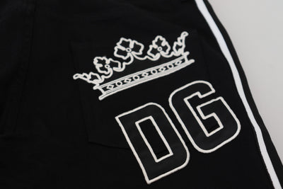 Dolce & Gabbana Black Cotton DG Crown  Denim Jeans