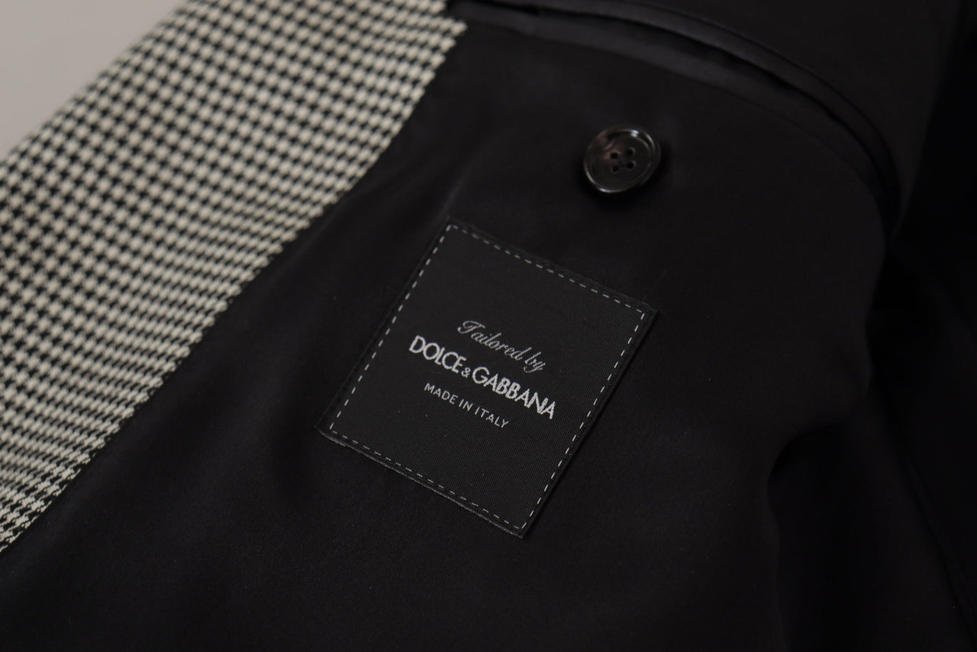 Dolce & Gabbana Gray Checkered Single Breasted Jacket Blazer