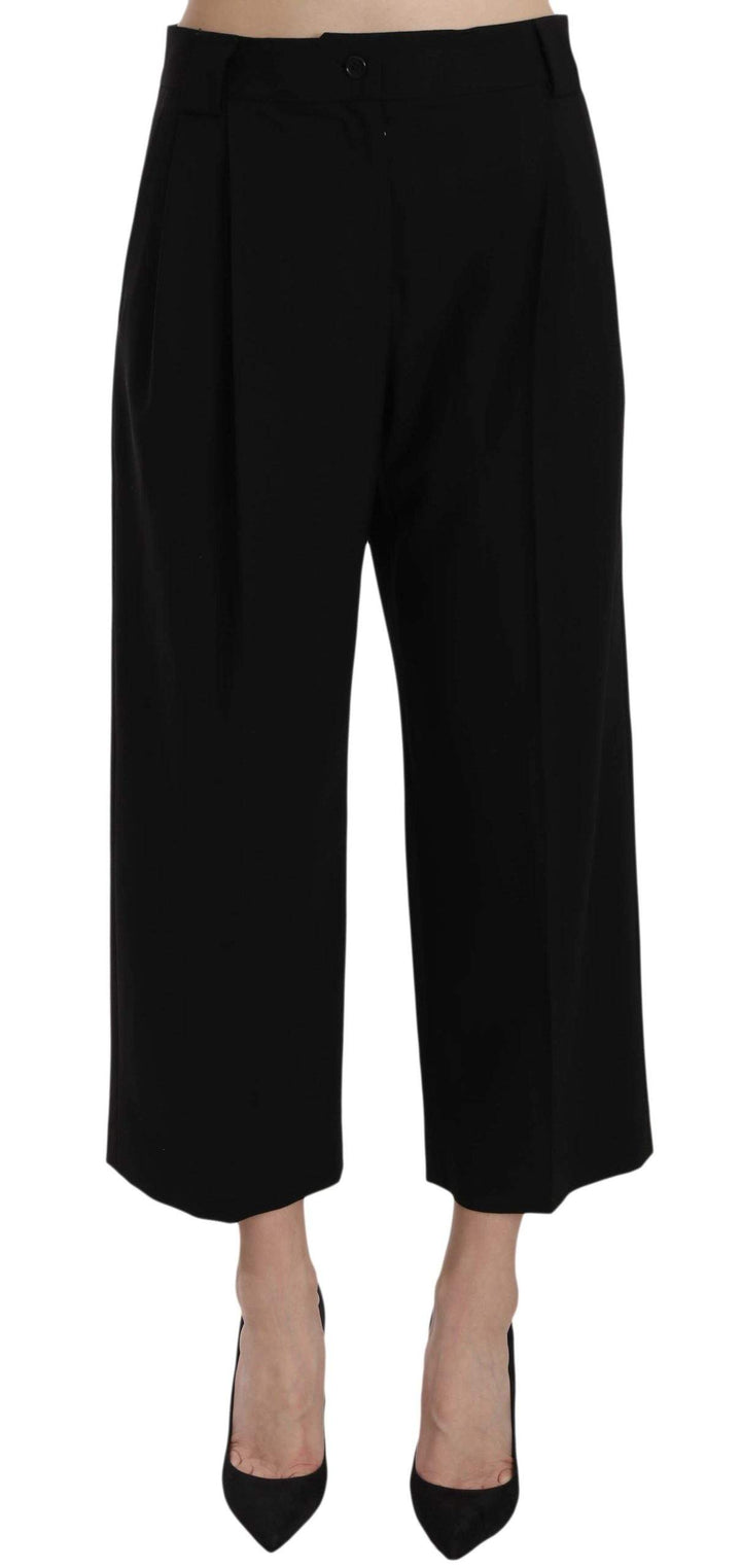 Dolce & Gabbana  Black Print Trousers Pants #women, Black, Brand_Dolce & Gabbana, Catch, Dolce & Gabbana, feed-agegroup-adult, feed-color-black, feed-gender-female, feed-size-IT40|S, Gender_Women, IT40|S, Jeans & Pants - Women - Clothing, Kogan, Women - New Arrivals at SEYMAYKA