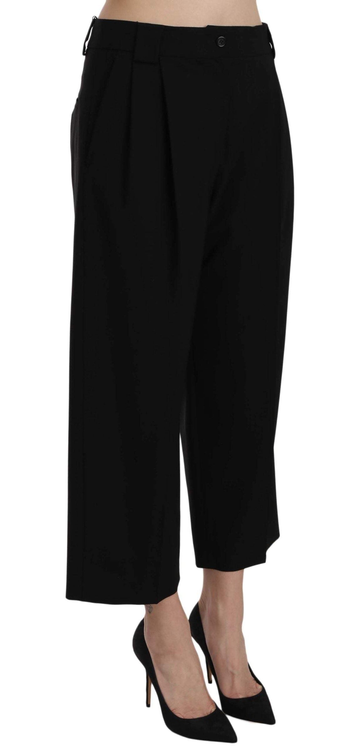 Dolce & Gabbana  Black Print Trousers Pants #women, Black, Brand_Dolce & Gabbana, Catch, Dolce & Gabbana, feed-agegroup-adult, feed-color-black, feed-gender-female, feed-size-IT40|S, Gender_Women, IT40|S, Jeans & Pants - Women - Clothing, Kogan, Women - New Arrivals at SEYMAYKA