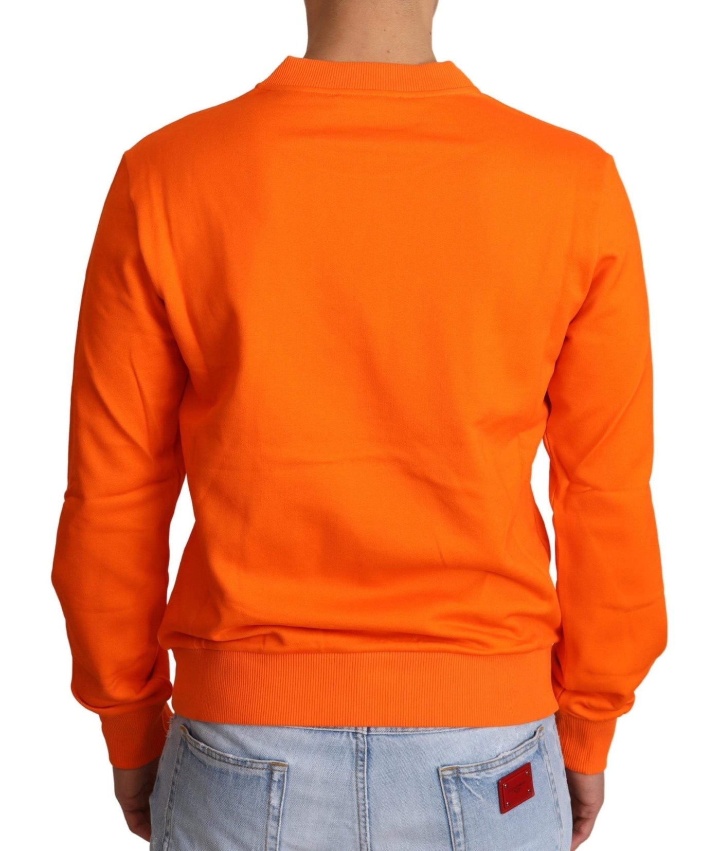 Dolce & Gabbana Orange King Ceasar Cotton Pullover Sweater #men, Dolce & Gabbana, feed-agegroup-adult, feed-color-Orange, feed-gender-male, IT44 | XS, IT46 | S, IT48 | M, IT50 | L, IT52 | XL, Orange, Sweaters - Men - Clothing at SEYMAYKA