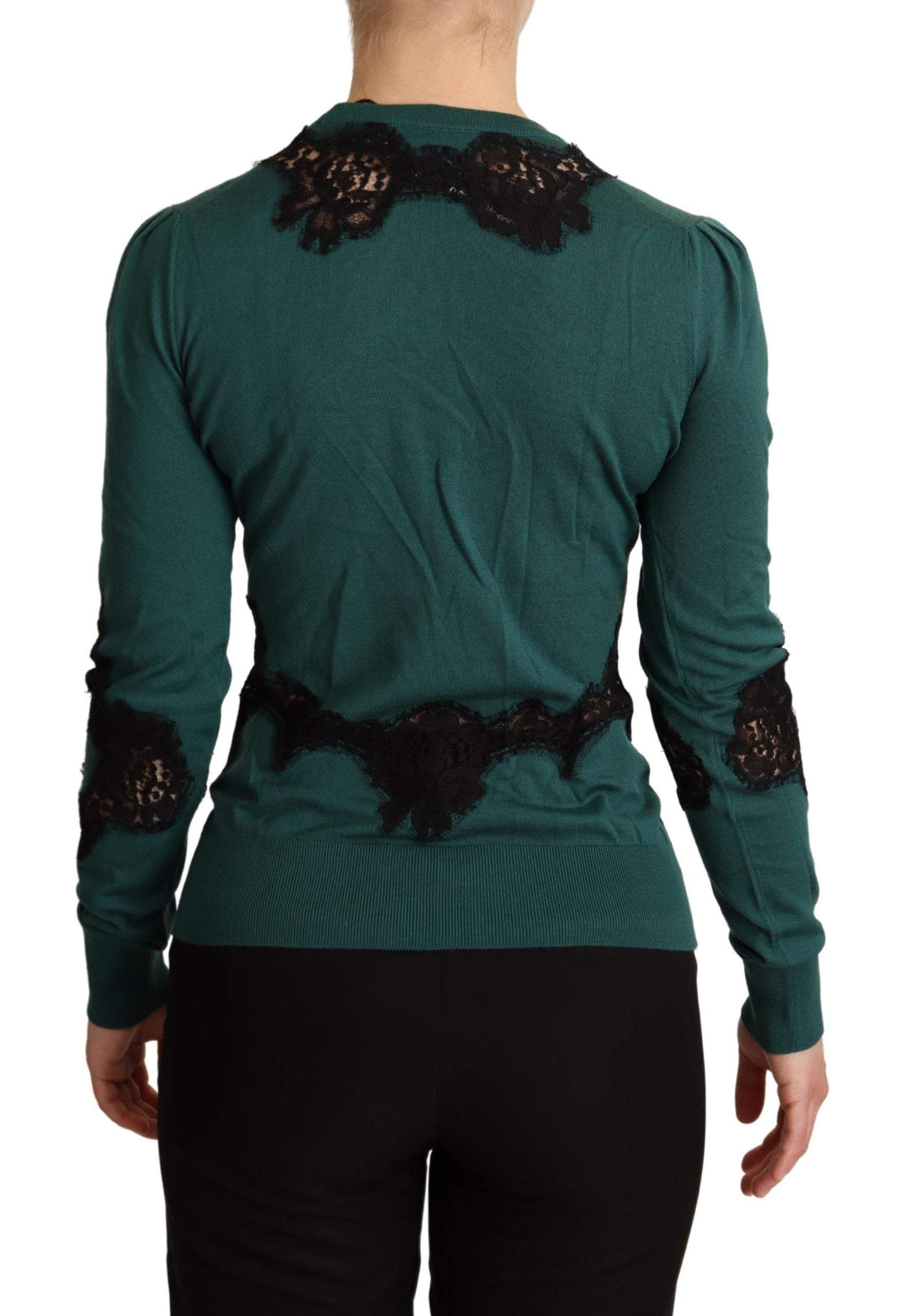 Dolce & Gabbana Green Wool Crewneck Sweater Dolce & Gabbana, feed-agegroup-adult, feed-color-Green, feed-gender-female, Green, IT36|XXS, IT38|XS, IT40|S, IT44|L, IT48 | XL, Sweaters - Women - Clothing at SEYMAYKA