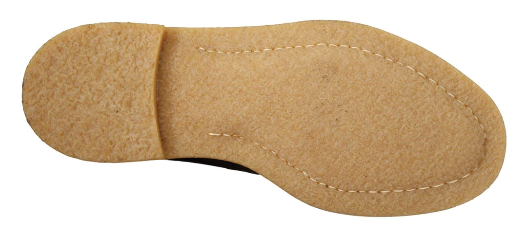 Dolce & Gabbana Brown Velvet Exotic Leather Boots #men, Boots - Men - Shoes, Brown, Dolce & Gabbana, EU44/US11, feed-1 at SEYMAYKA