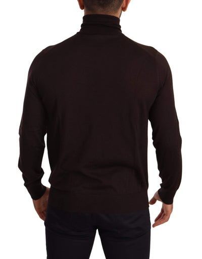 Dolce & Gabbana Brown Cashmere Turtleneck Pullover Sweater #men, Brown, Dolce & Gabbana, feed-1, IT46 | S, Sweaters - Men - Clothing at SEYMAYKA