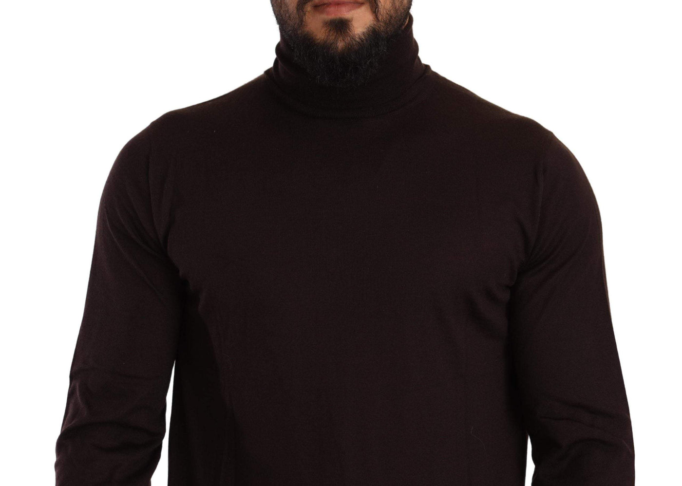 Dolce & Gabbana Brown Cashmere Turtleneck Pullover Sweater #men, Brown, Dolce & Gabbana, feed-1, IT46 | S, Sweaters - Men - Clothing at SEYMAYKA