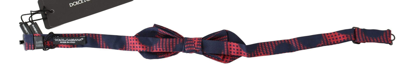 Dolce & Gabbana  Red Checkered 100% Silk Adjustable Men Neck Bow Tie #men, Accessories - New Arrivals, Brand_Dolce & Gabbana, Catch, Dolce & Gabbana, feed-agegroup-adult, feed-color-red, feed-gender-male, feed-size-OS, Gender_Men, Kogan, Red, Ties & Bowties - Men - Accessories at SEYMAYKA