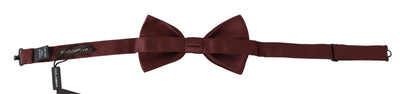 Dolce & Gabbana  Maroon 100% Silk Jacquard Men  Bow Tie Papillon #men, Accessories - New Arrivals, Brand_Dolce & Gabbana, Brown, Catch, Dolce & Gabbana, feed-agegroup-adult, feed-color-brown, feed-gender-male, feed-size-OS, Gender_Men, Kogan, Ties & Bowties - Men - Accessories at SEYMAYKA